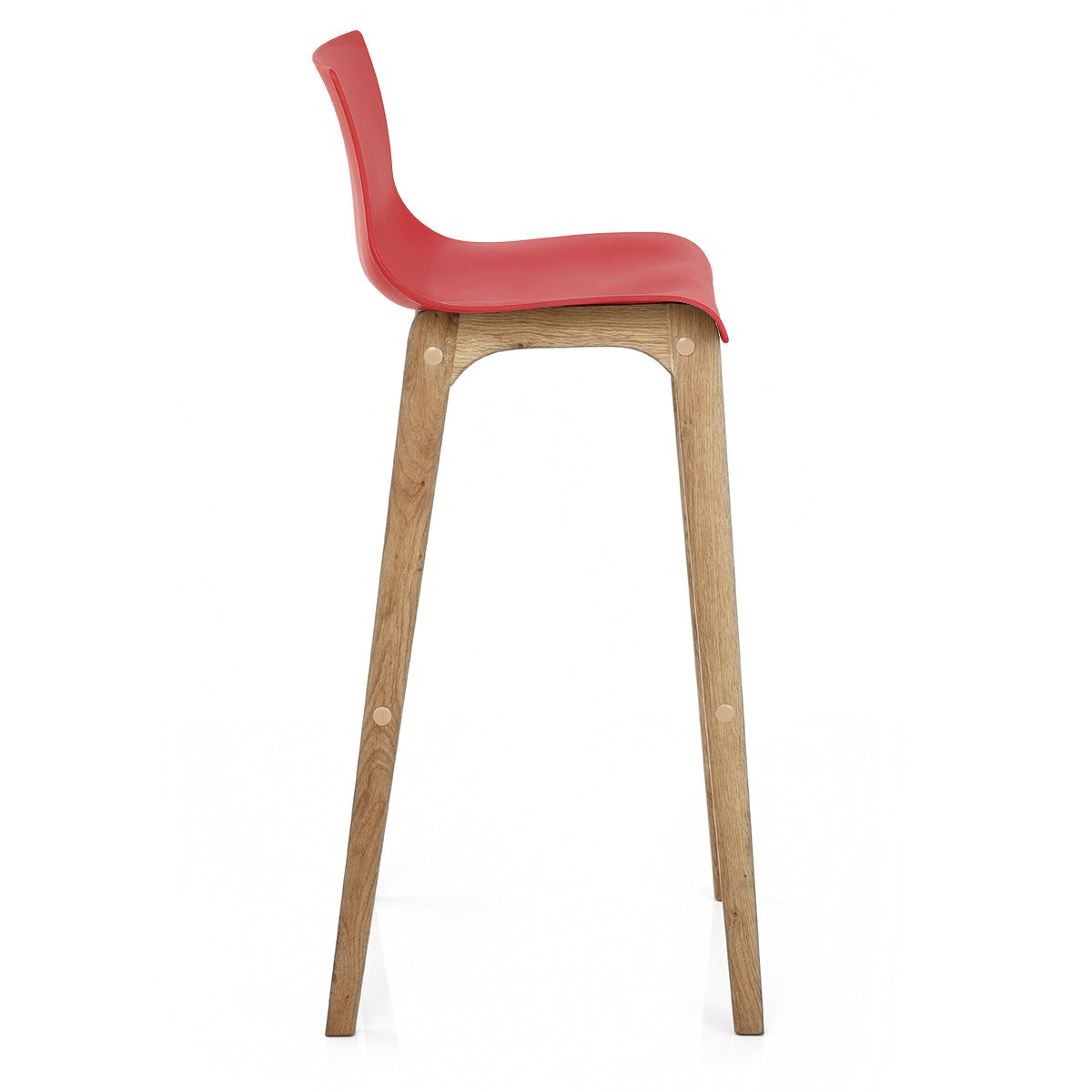 Sgabello Resina Quercia - Drift Alto Rosso