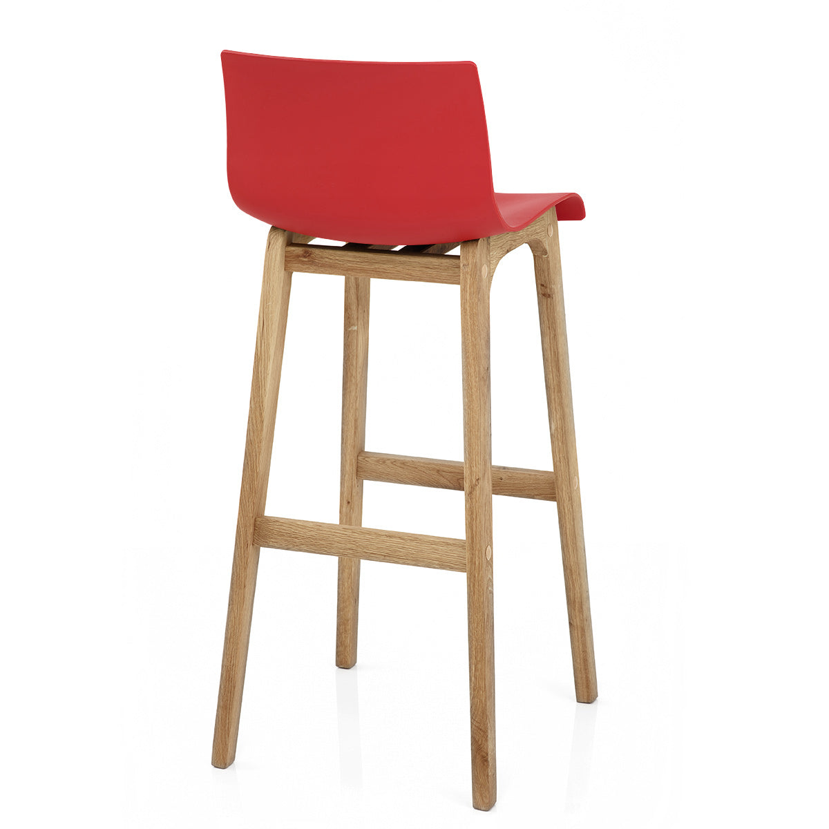 Sgabello Resina Quercia - Drift Alto Rosso