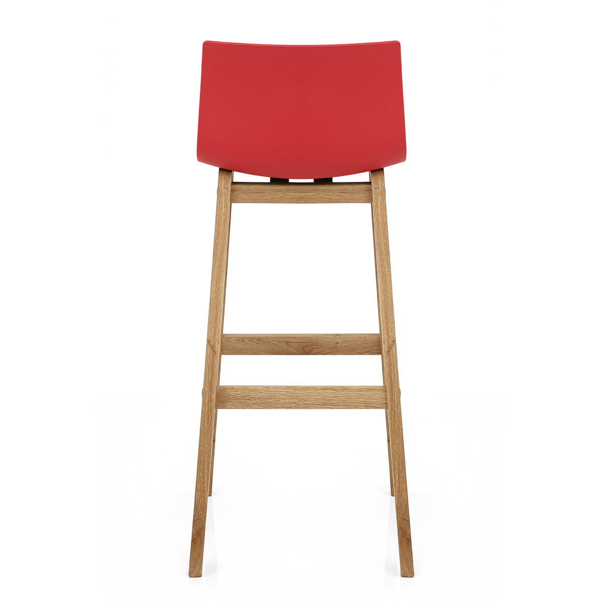 Sgabello Resina Quercia - Drift Alto Rosso