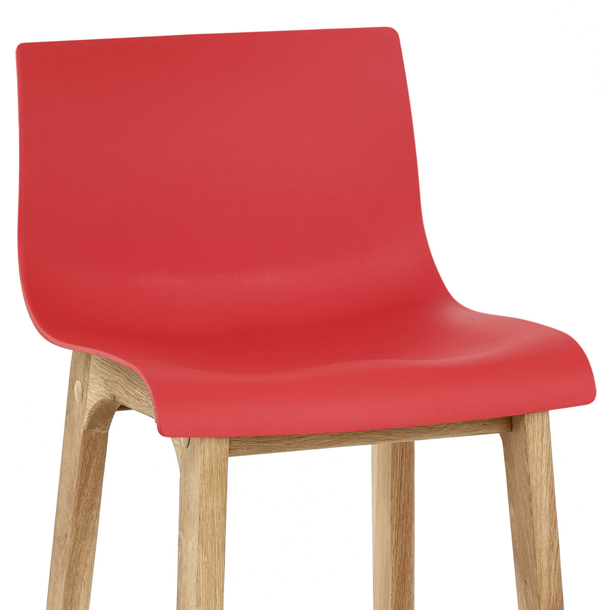 Sgabello Resina Quercia - Drift Alto Rosso