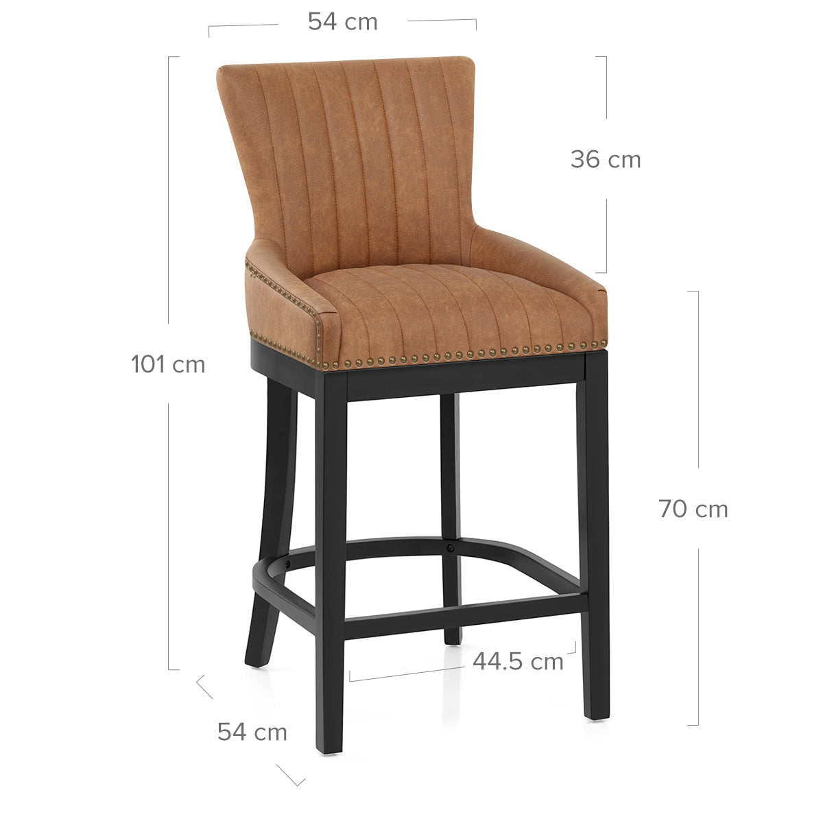 Kunstleder Barhocker Eiche - Chiltern Braun