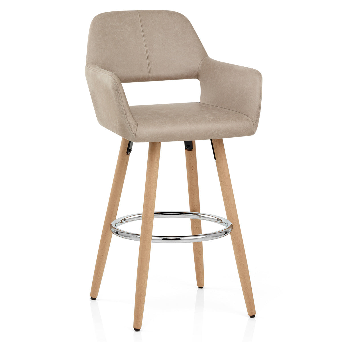 Kunstleder Barhocker Antik - Kite Braungrau