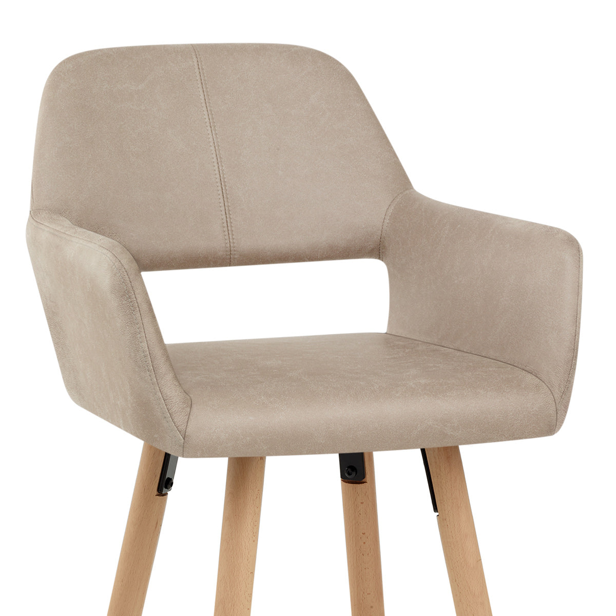 Kunstleder Barhocker Antik - Kite Braungrau