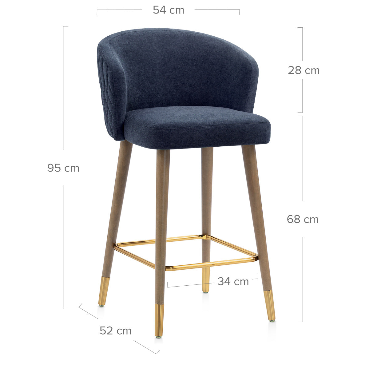 Barhocker Stoff - Boston Blau