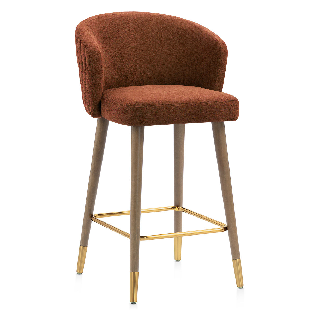 Barhocker Stoff - Boston Rostrot