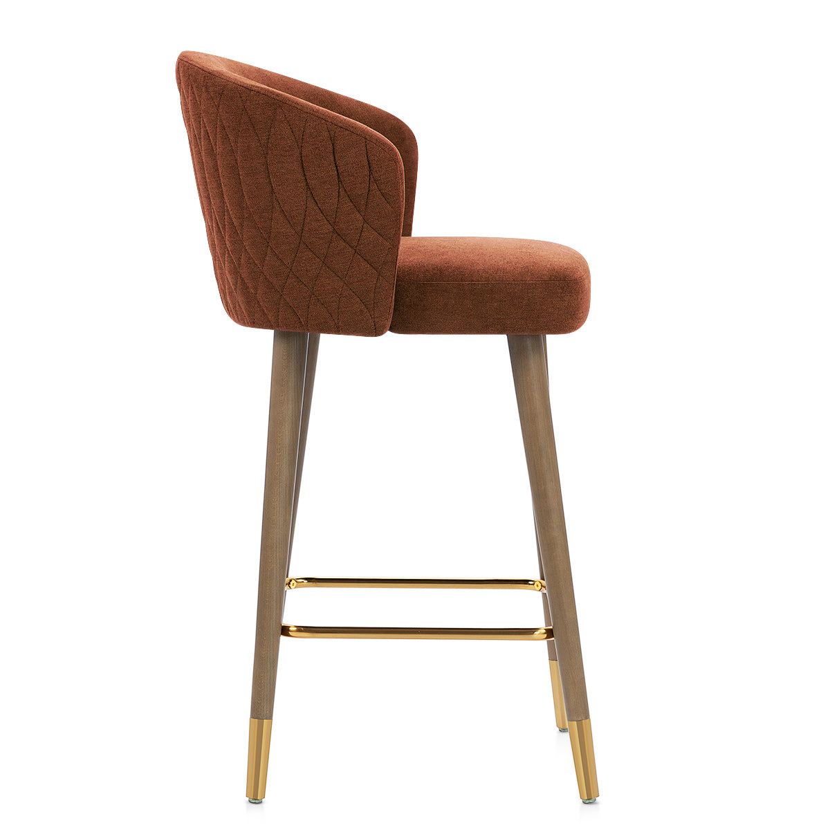 Barhocker Stoff - Boston Rostrot