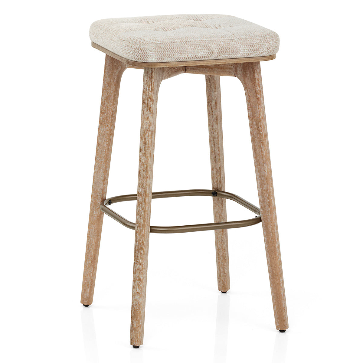 Holzbarhocker Stoff - Malmo Beige