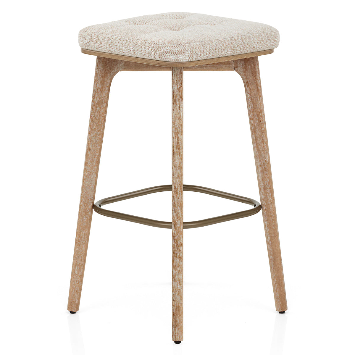 Holzbarhocker Stoff - Malmo Beige