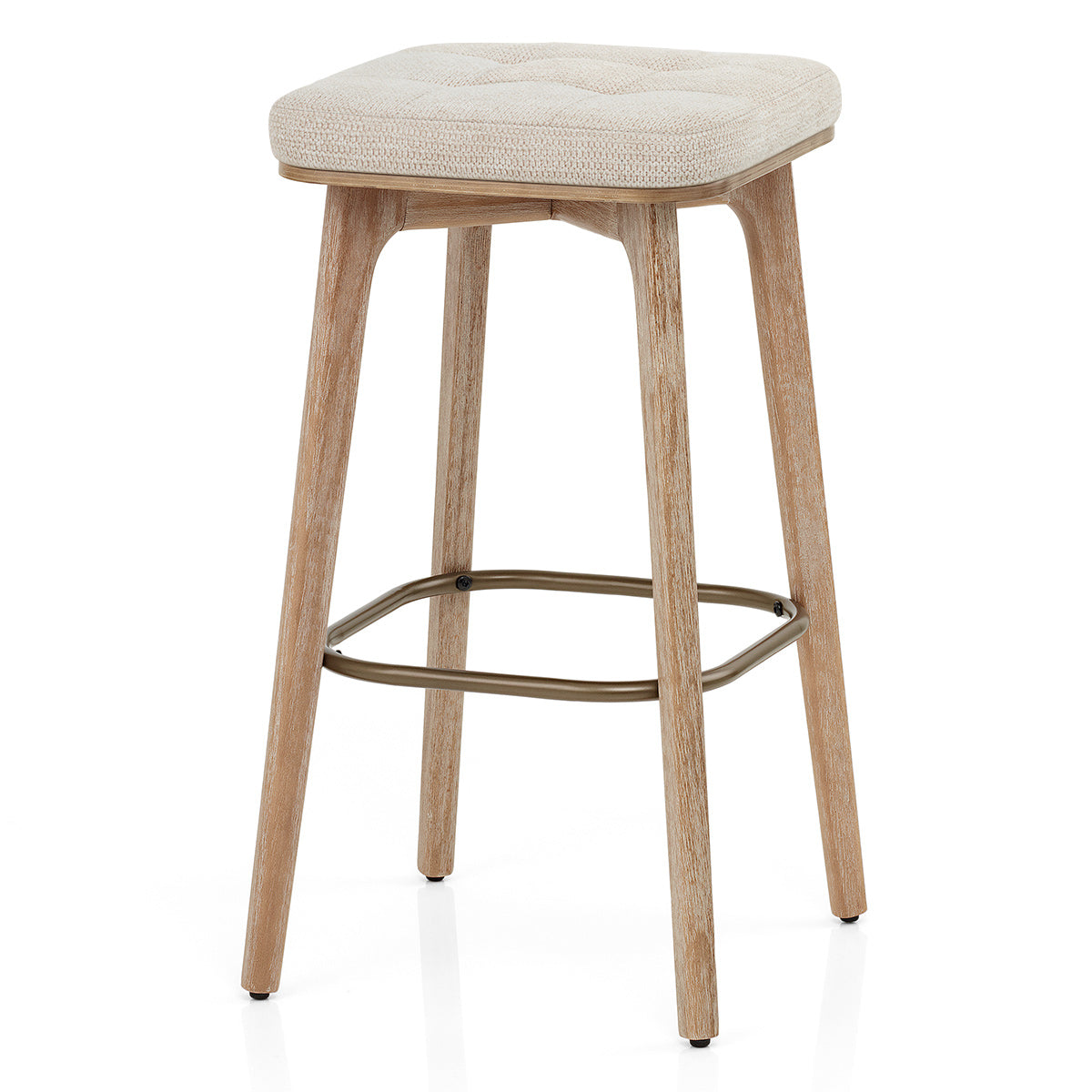 Holzbarhocker Stoff - Malmo Beige