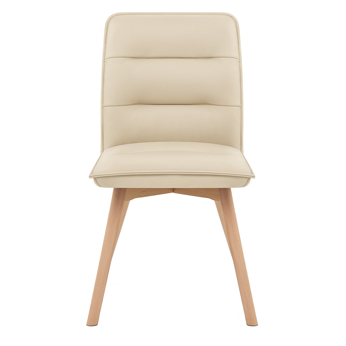 Echtleder Esszimmerstuhl - Ciro Beige
