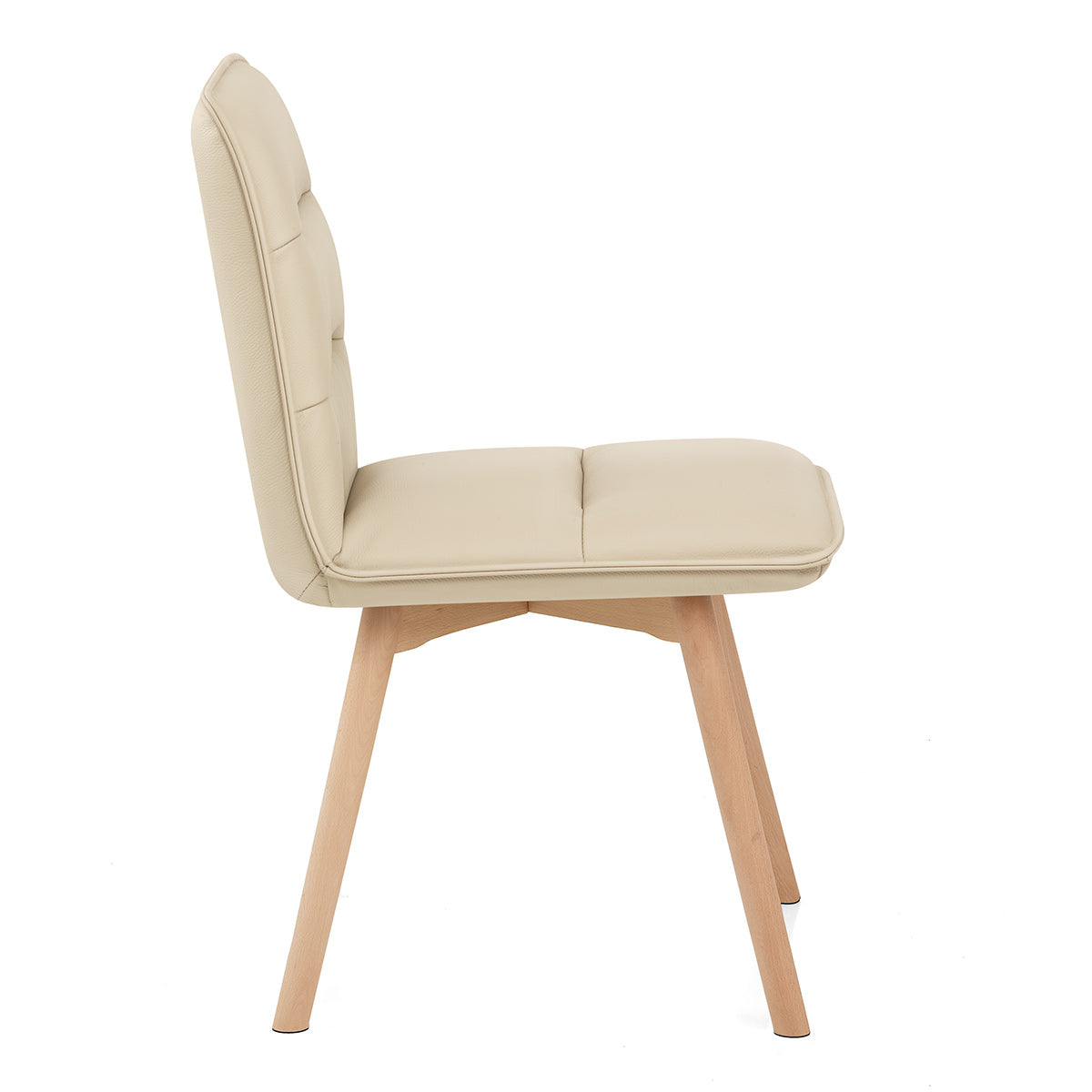 Echtleder Esszimmerstuhl - Ciro Beige