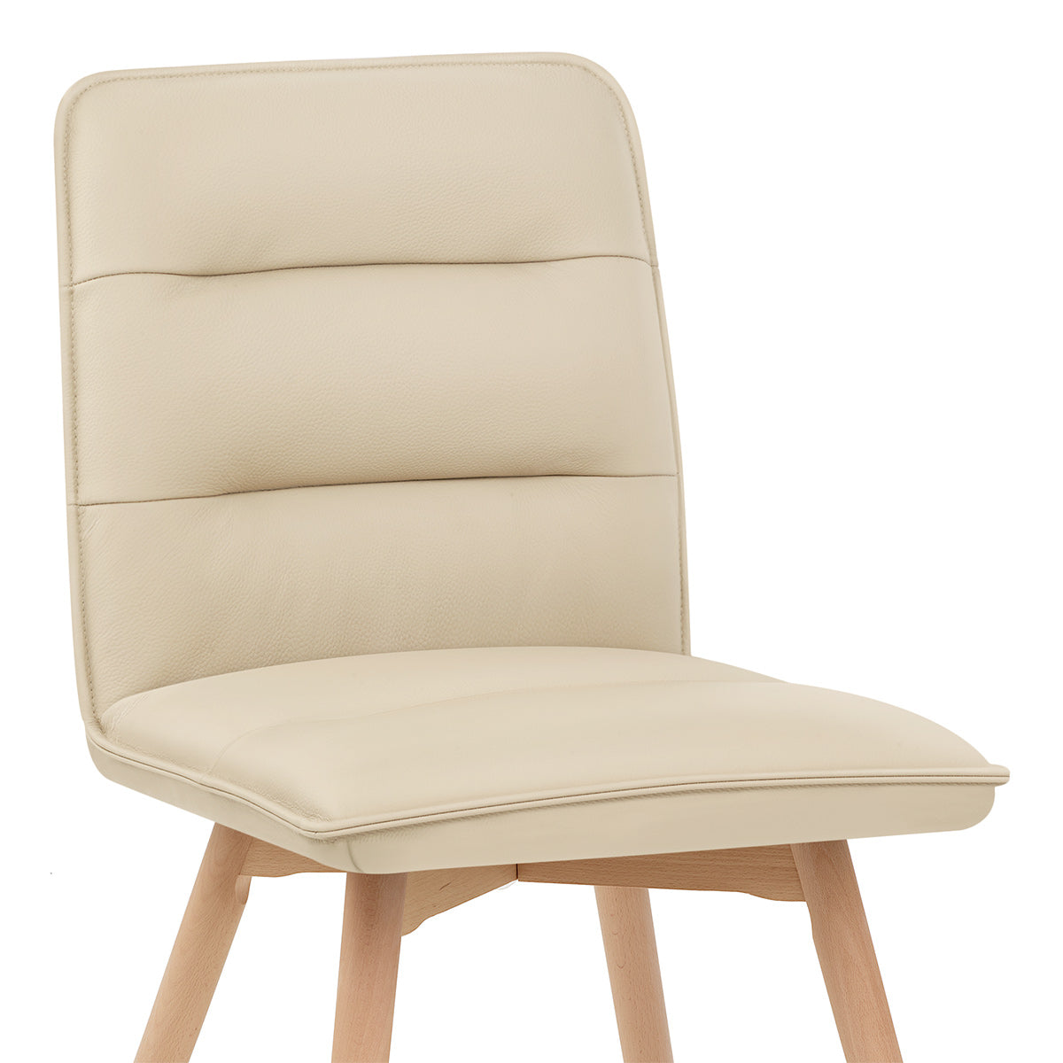 Echtleder Esszimmerstuhl - Ciro Beige