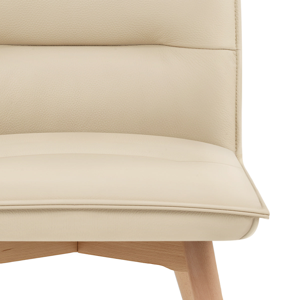 Echtleder Esszimmerstuhl - Ciro Beige