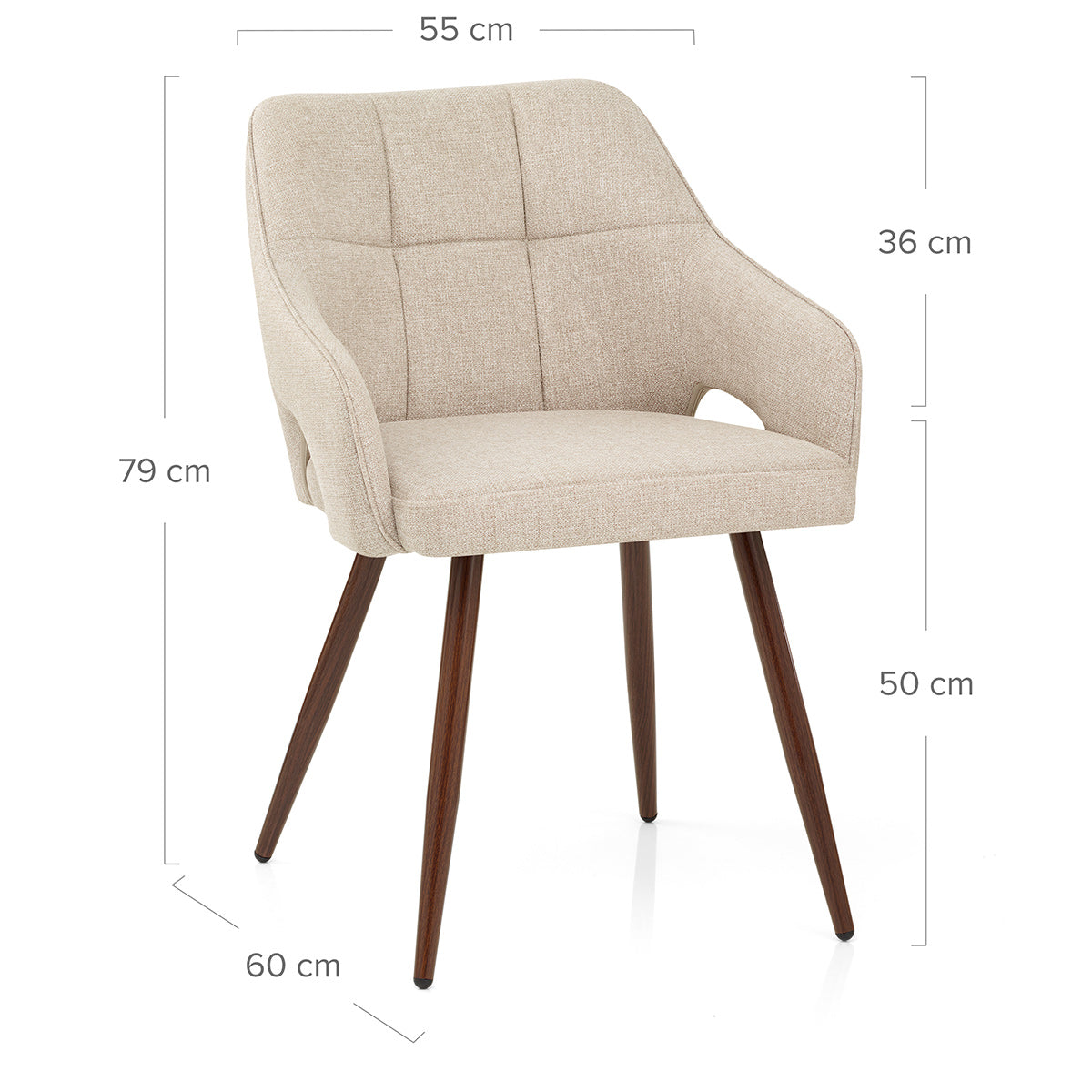 Stoff Esszimmerstuhl - Elio Beige