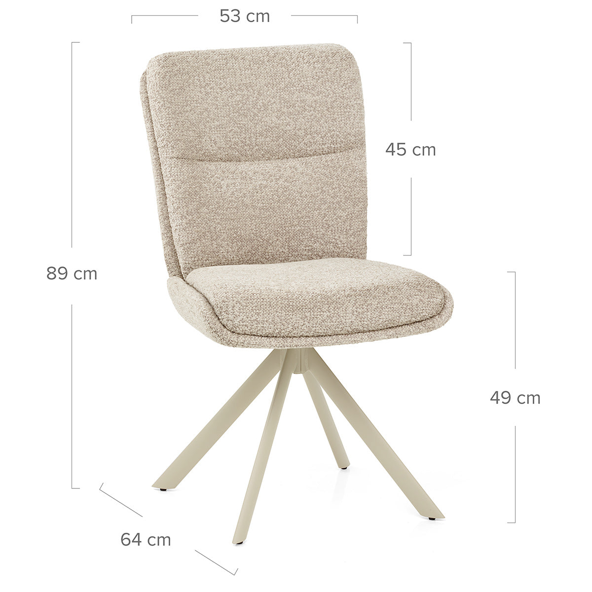 Stoff Esszimmerstuhl - Epsom Beige
