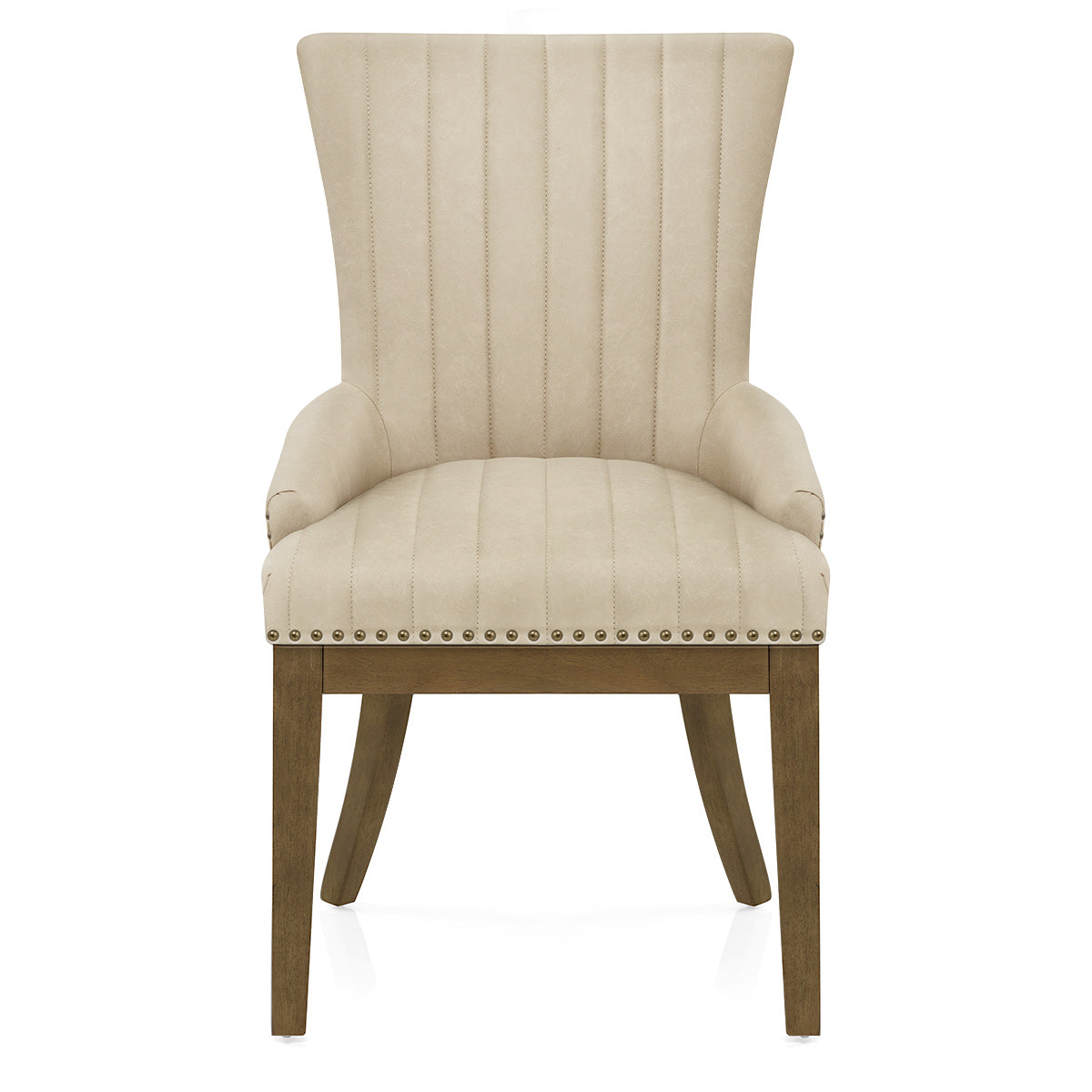 Kunstleder Stuhl Eiche - Chiltern Beige