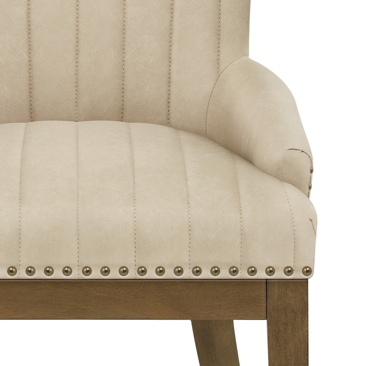 Kunstleder Stuhl Eiche - Chiltern Beige