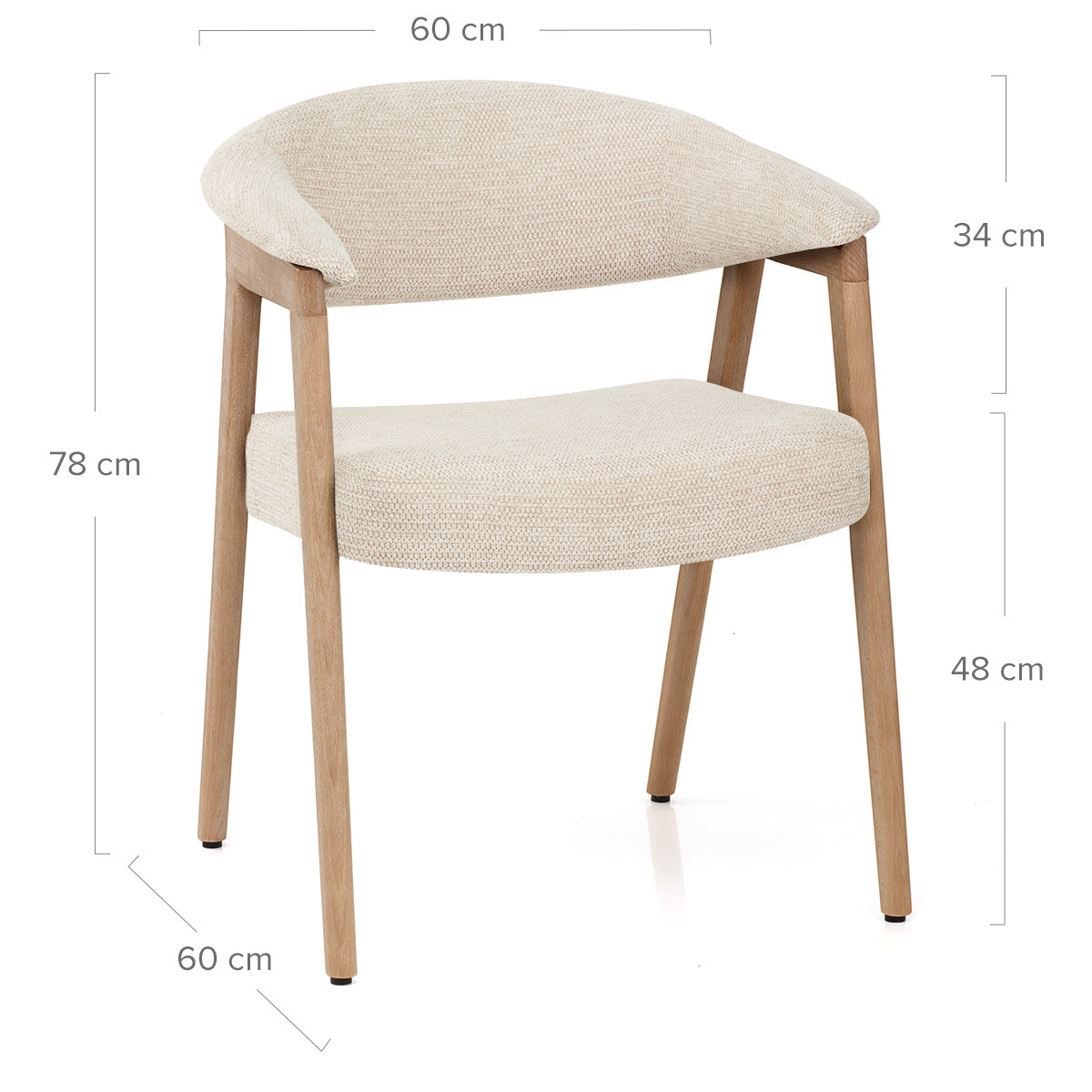 Sedia da pranzo Tessuto Quercia - Falco Beige