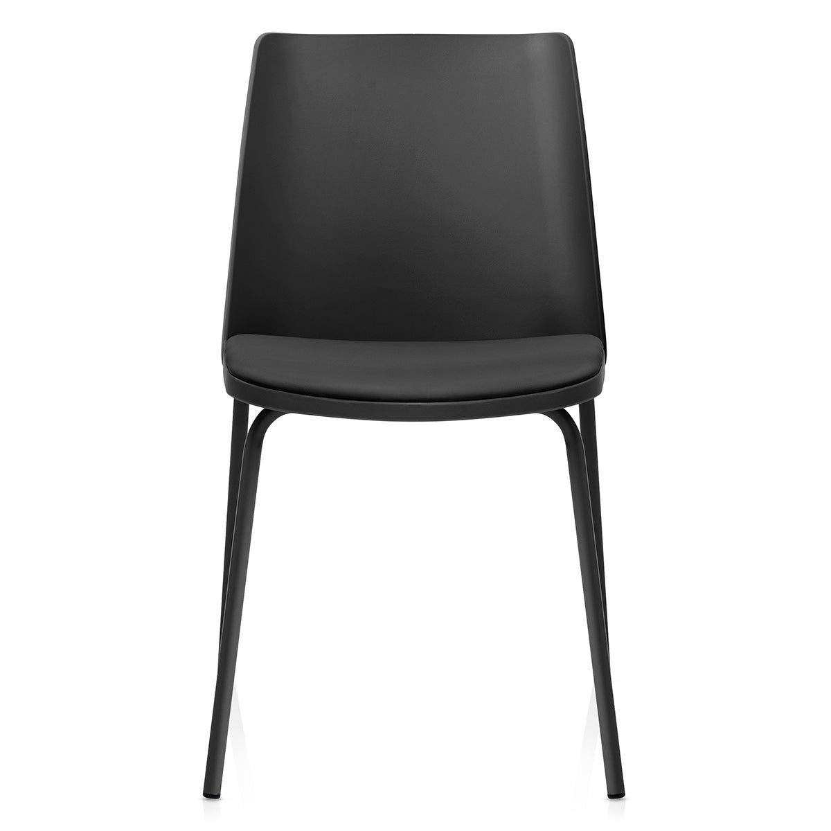 Sedia da pranzo Ecopelle Metallo - Cosmo Nero