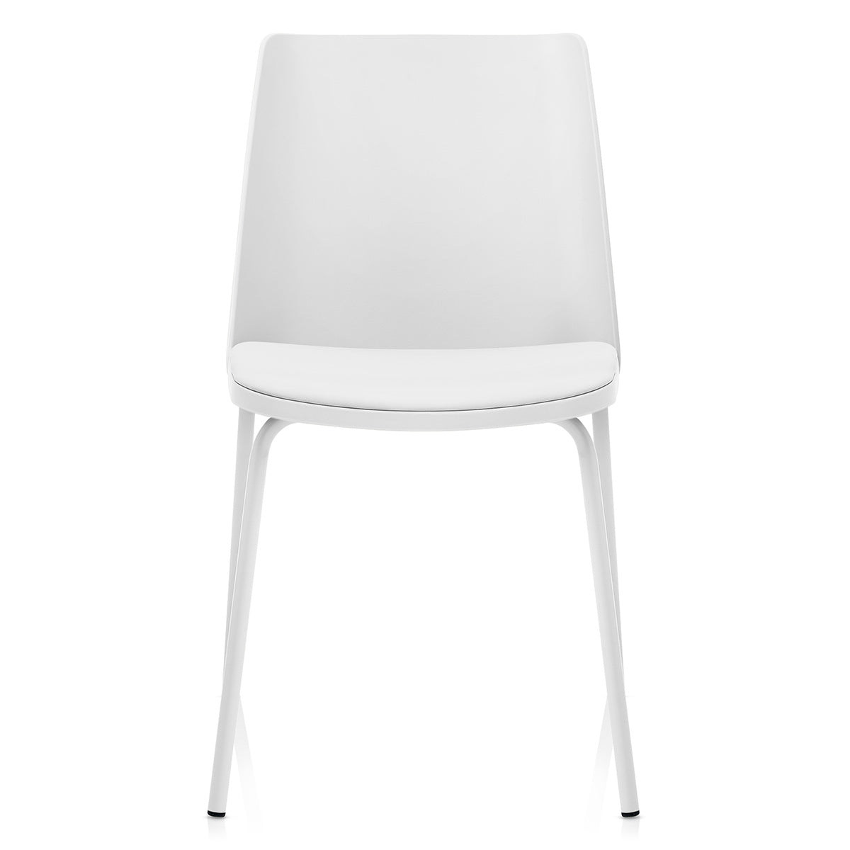 Sedia da pranzo Ecopelle Metallo - Cosmo Bianco
