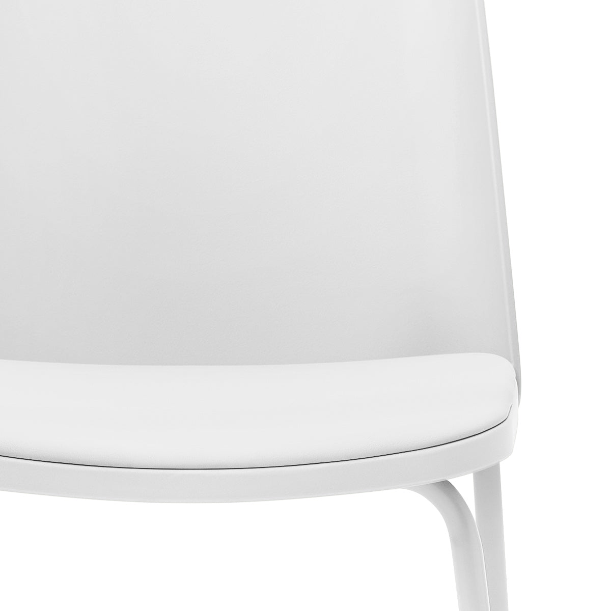 Sedia da pranzo Ecopelle Metallo - Cosmo Bianco