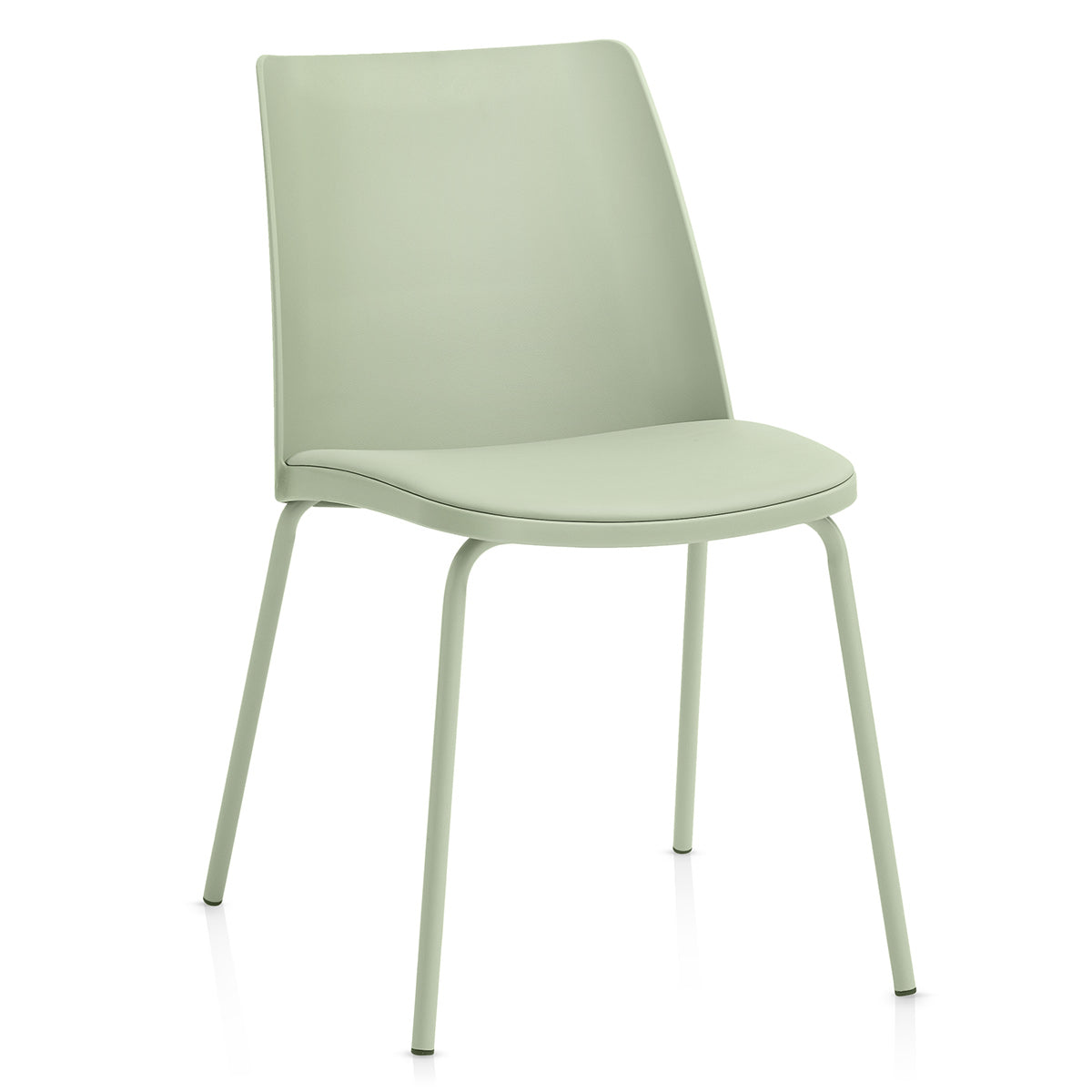 Sedia da pranzo Ecopelle Metallo - Cosmo Verde