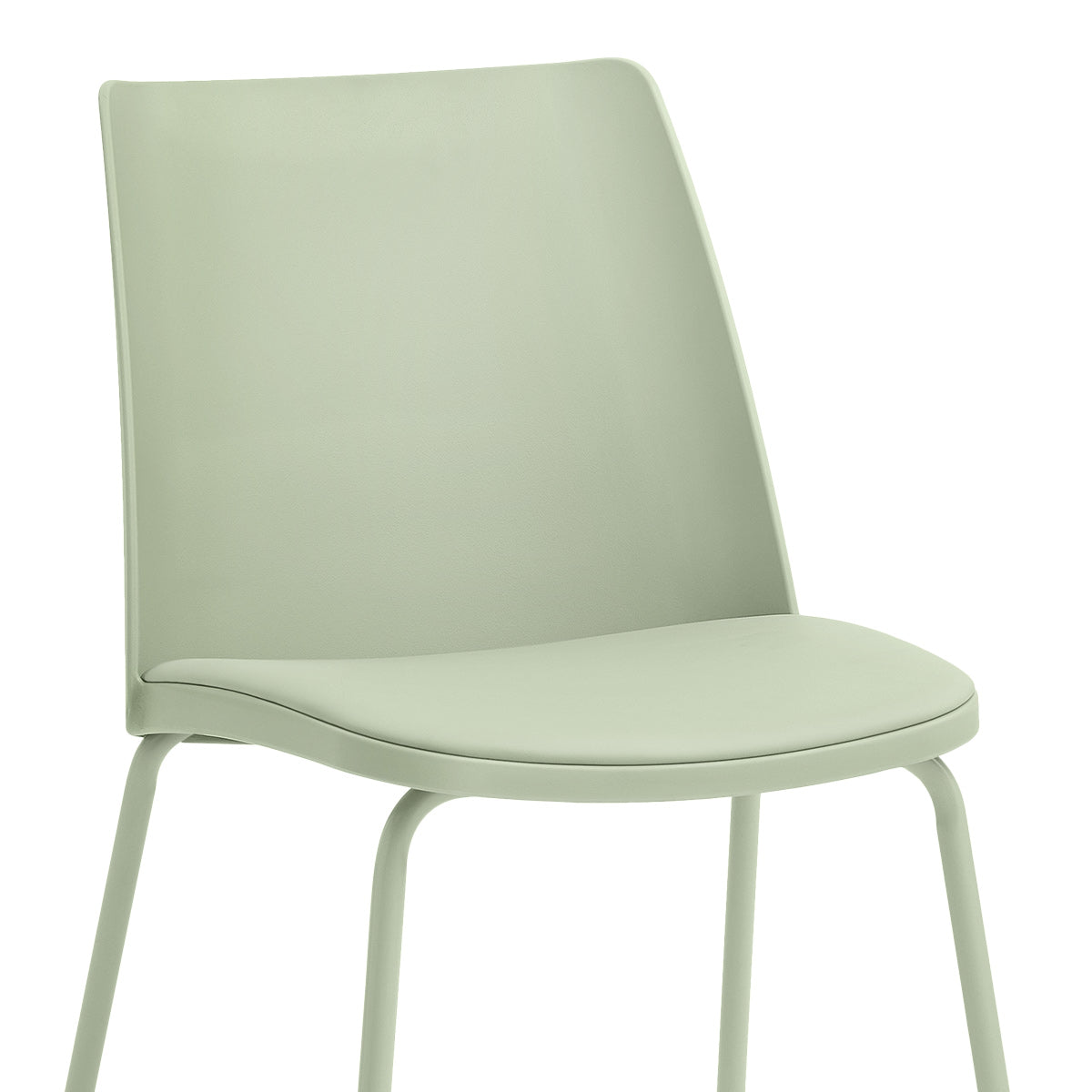 Sedia da pranzo Ecopelle Metallo - Cosmo Verde