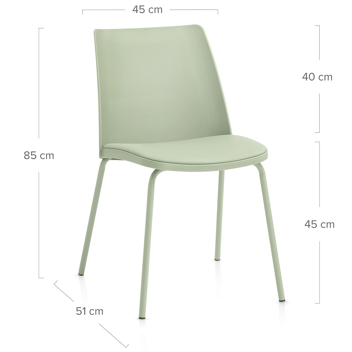 Sedia da pranzo Ecopelle Metallo - Cosmo Verde