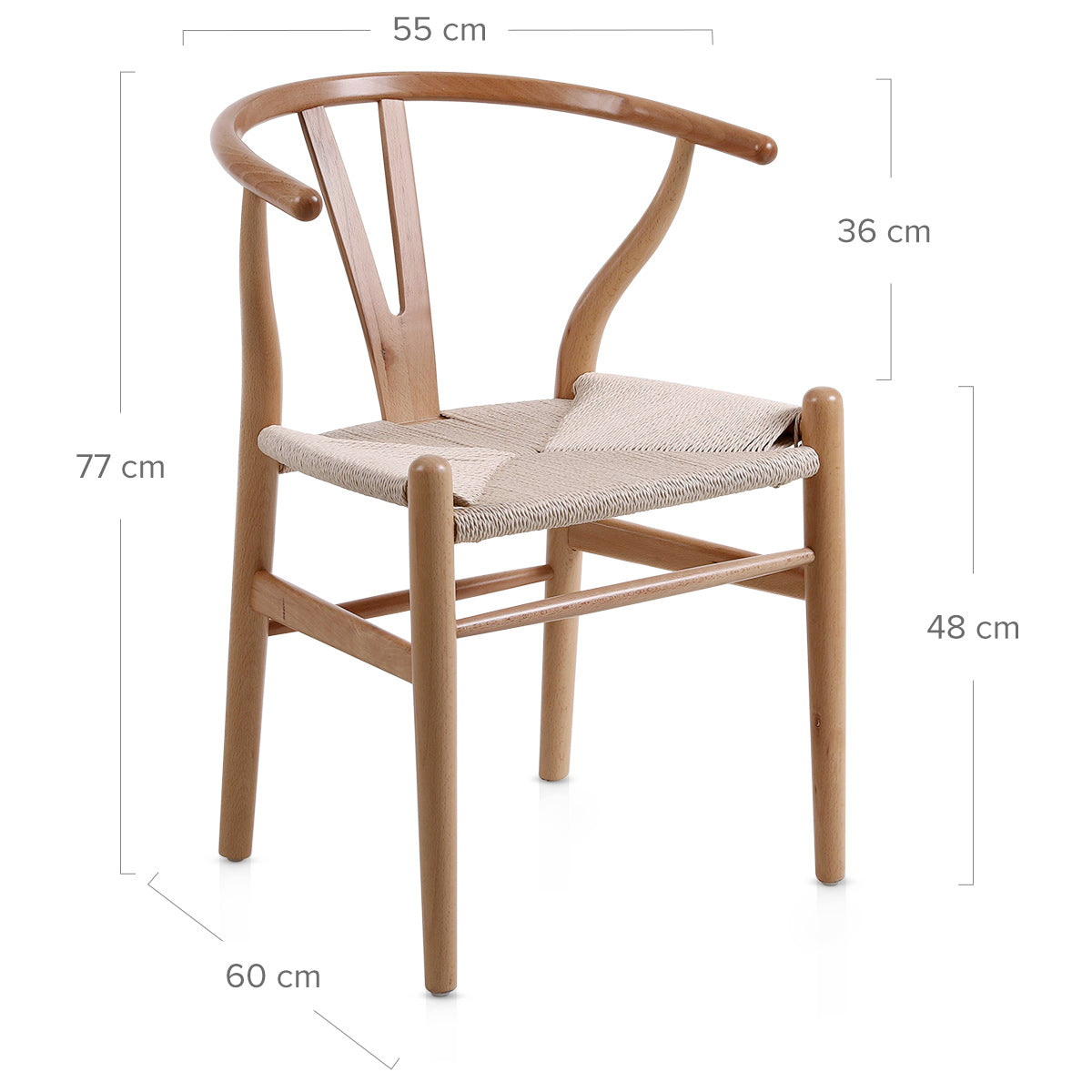 Sedia da pranzo Corda Quercia - Maxime Beige