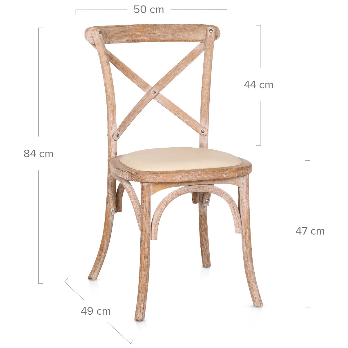 Stuhl Eiche Kreuzlehne - Marcel Beige