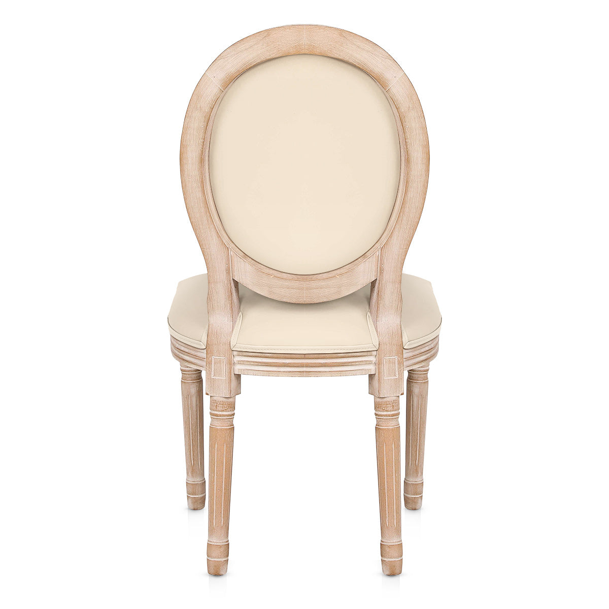Echtleder Esszimmerstuhl Eiche - Louis Beige
