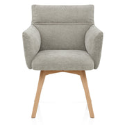 Stoff Stuhl Eiche - Mica Grau