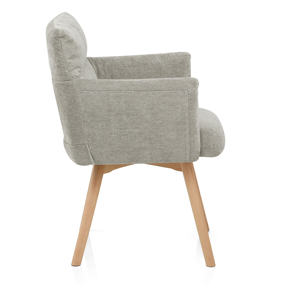 Stoff Stuhl Eiche - Mica Grau