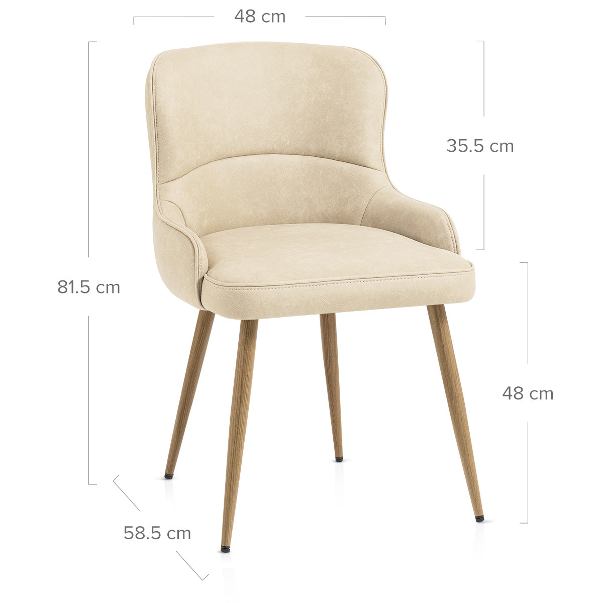 Kunstleder Esszimmerstuhl - Tropea Beige