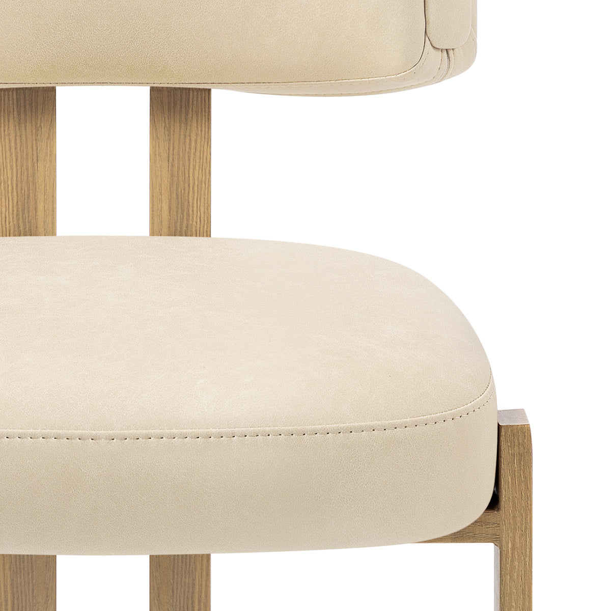 Sedia da pranzo Ecopelle Metallo - Mira Beige