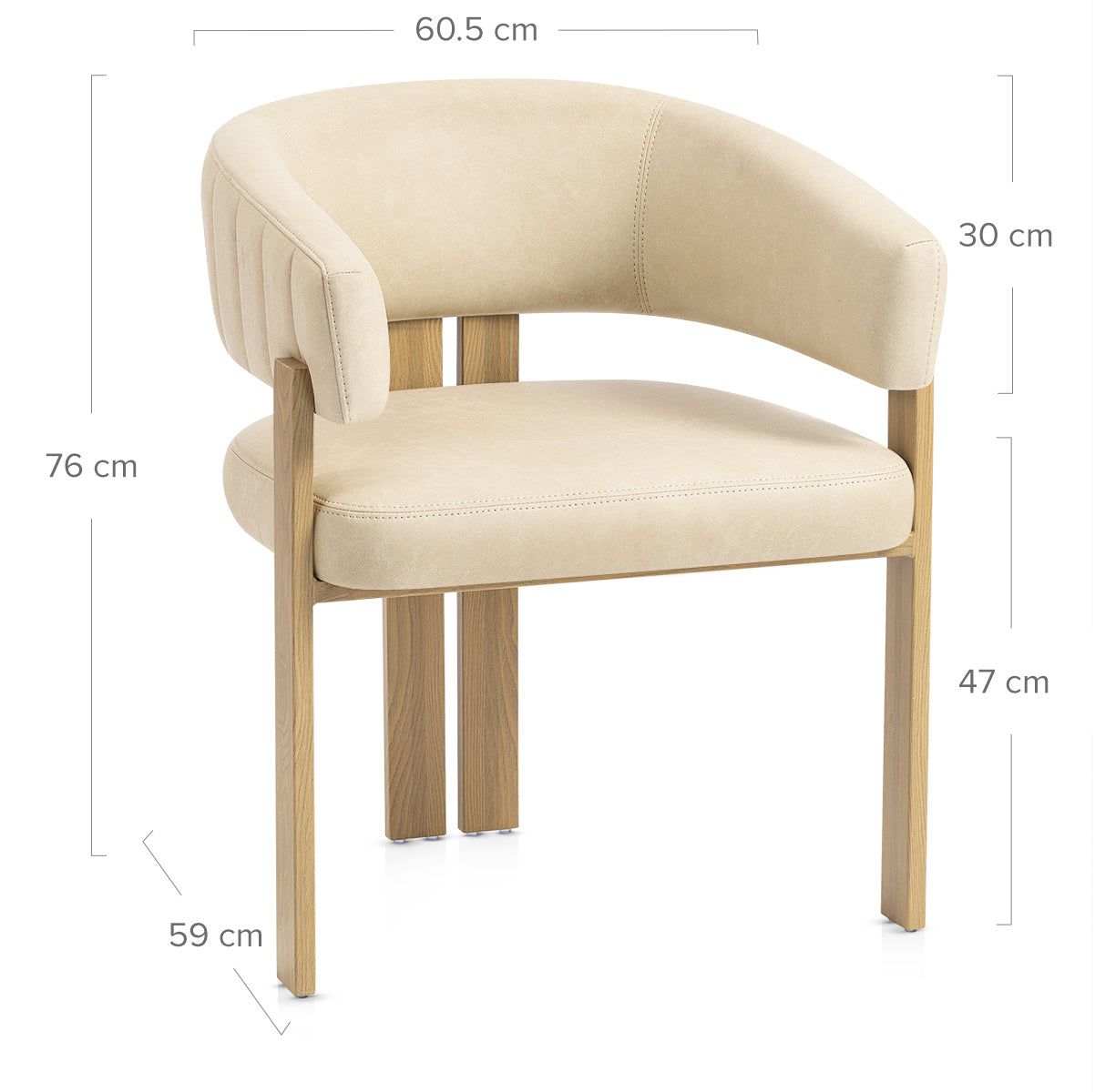 Kunstleder Esszimmerstuhl - Polo Beige