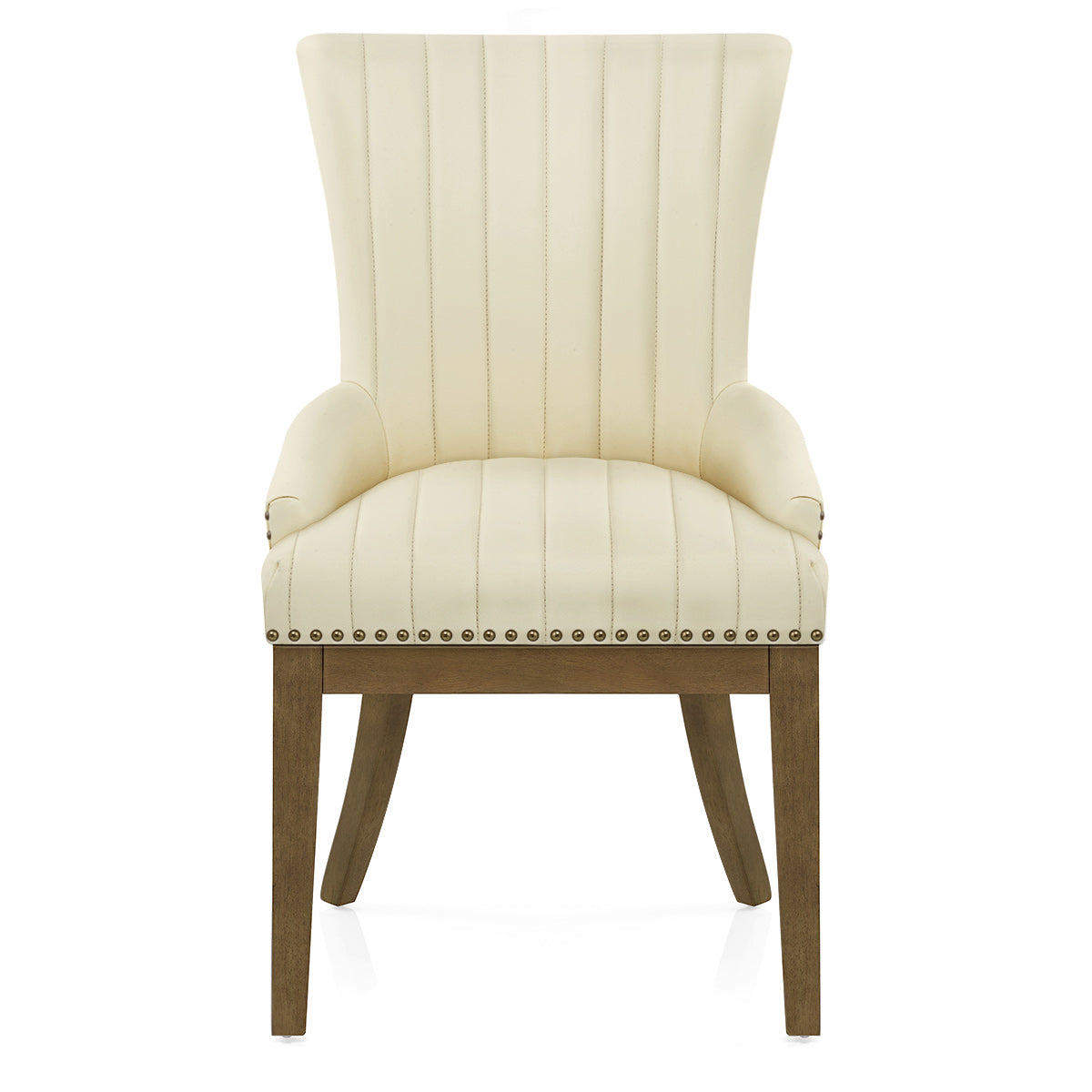 Stuhl Eiche Leder - Chiltern Beige
