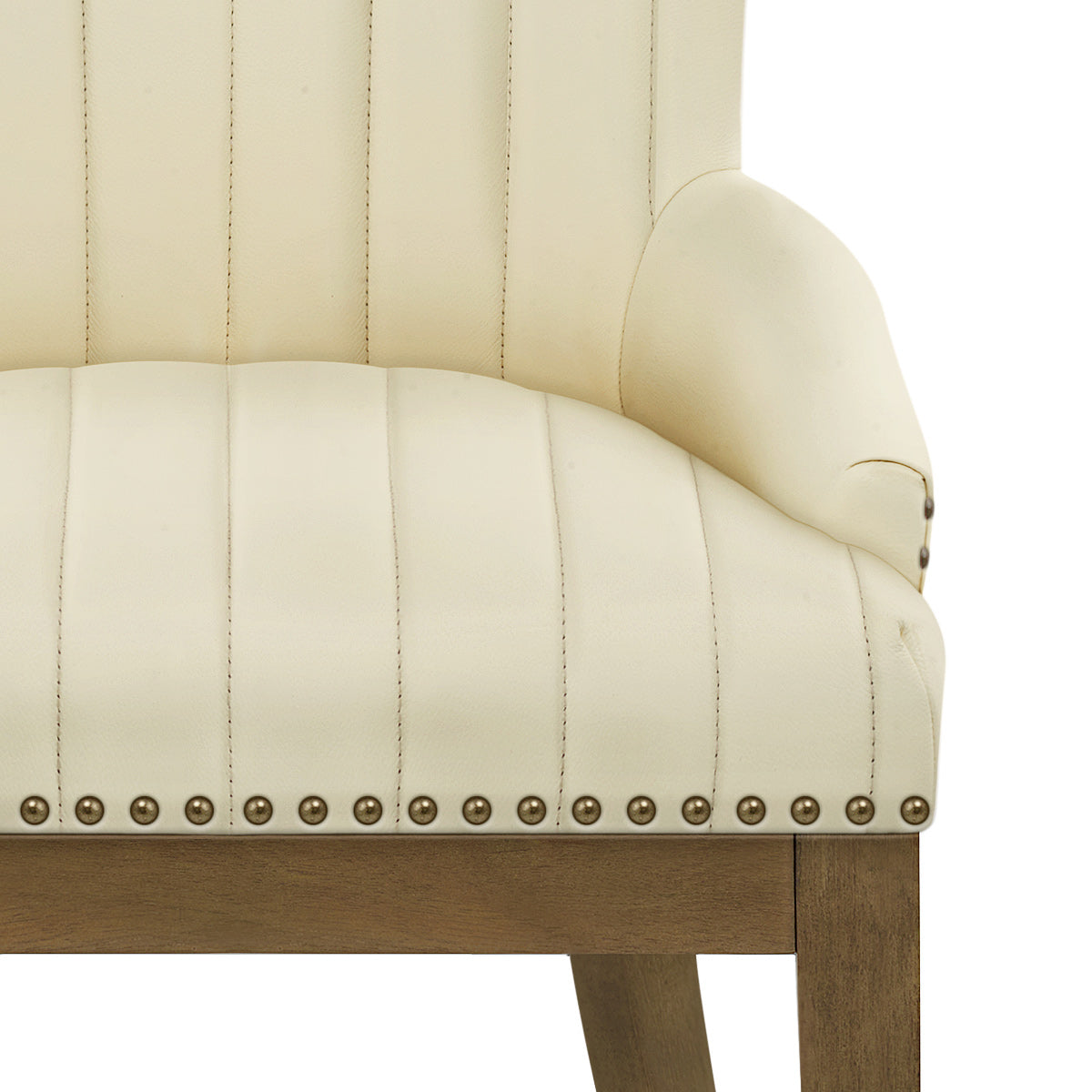 Stuhl Eiche Leder - Chiltern Beige