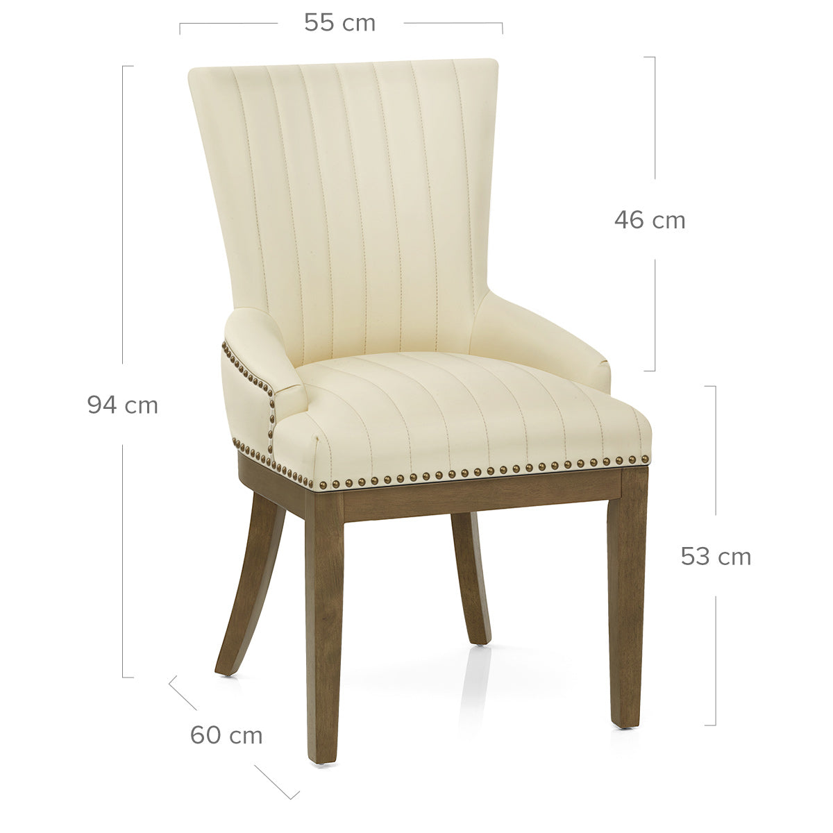 Stuhl Eiche Leder - Chiltern Beige