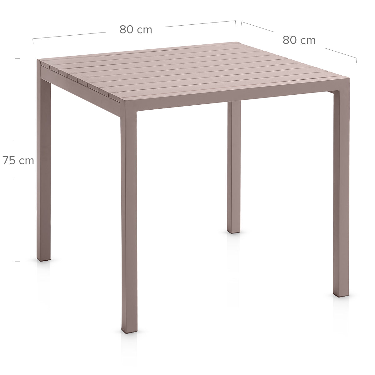 Gartentisch Quadratisch - Pico Braungrau