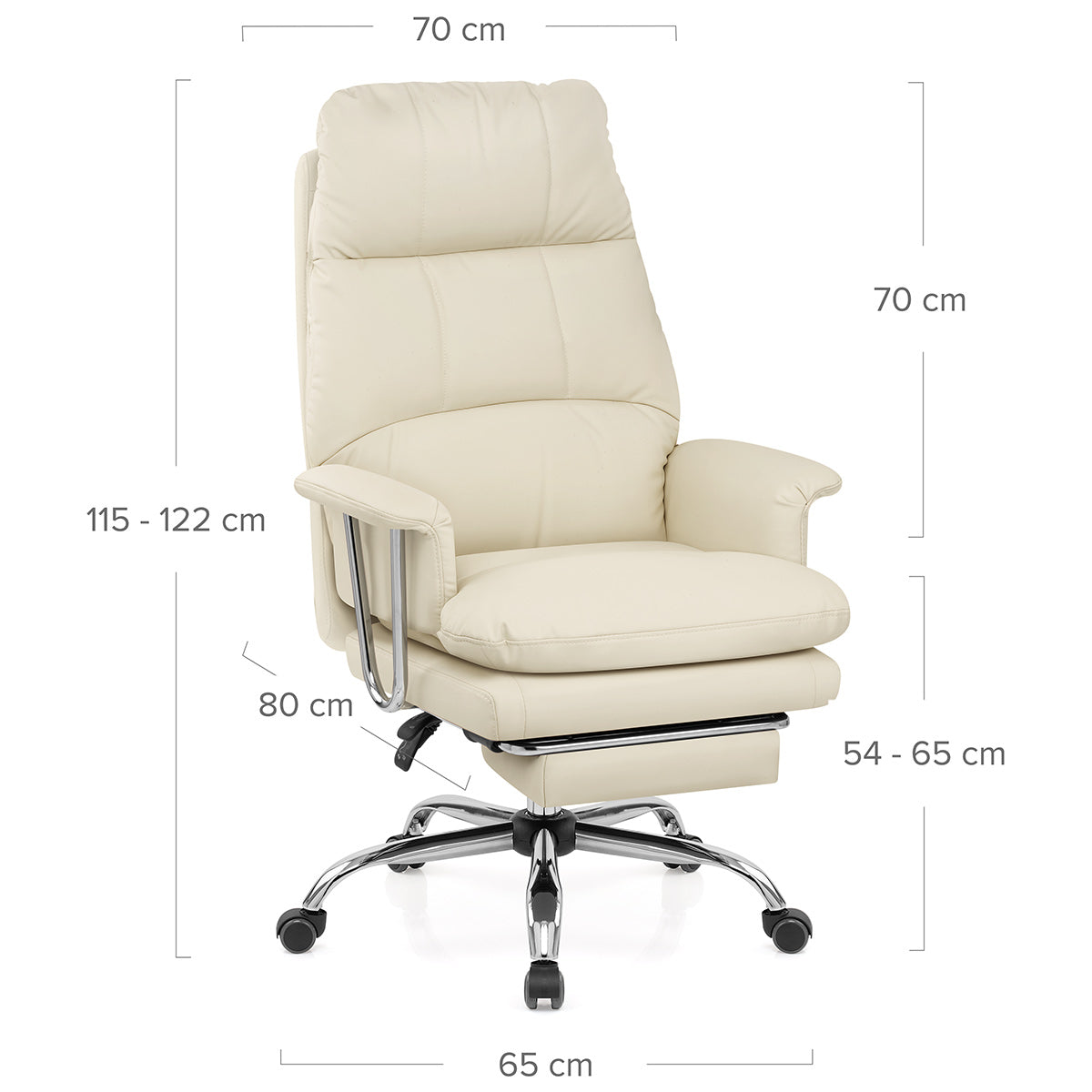 Bürostuhl Öko-Leder- Colmar Beige