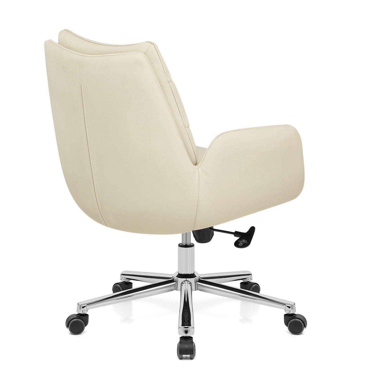 Öko-Leder Bürostuhl Chrom - Seville Beige