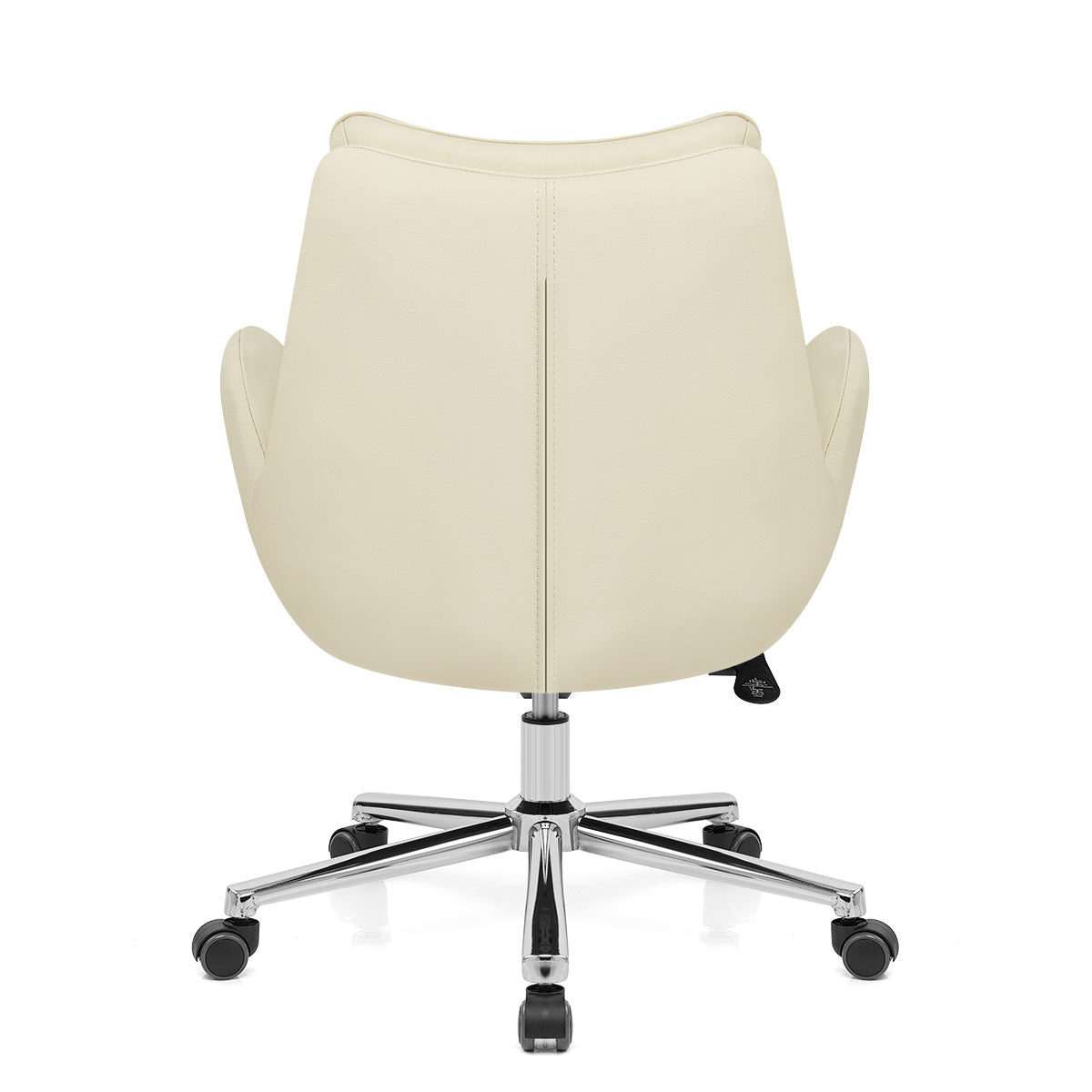 Öko-Leder Bürostuhl Chrom - Seville Beige