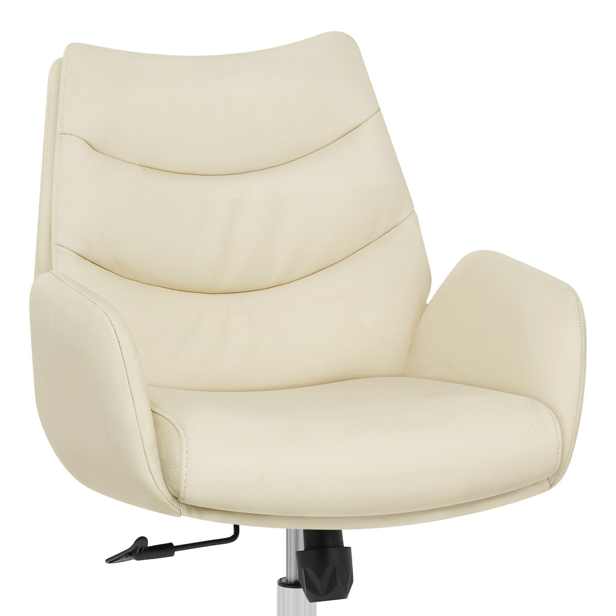 Öko-Leder Bürostuhl Chrom - Seville Beige