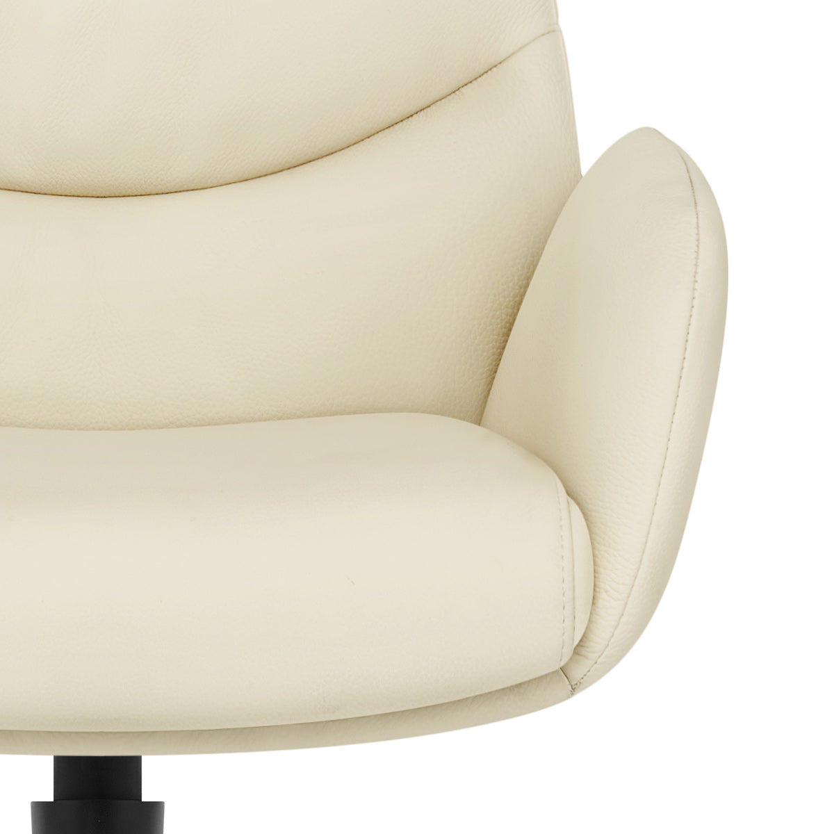 Öko-Leder Bürostuhl Chrom - Seville Beige