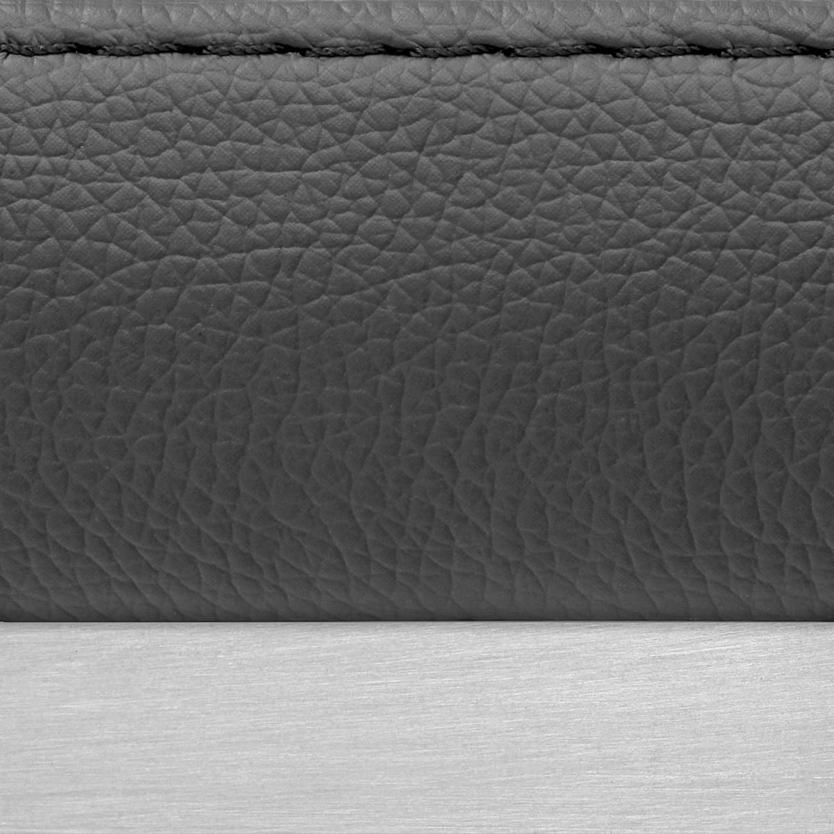 Sgabello Ecopelle Cromo Satinato - Ace Grigio