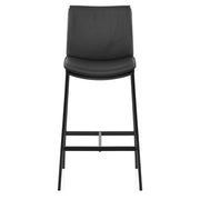 Sgabello Vera Pelle - Addison Nero