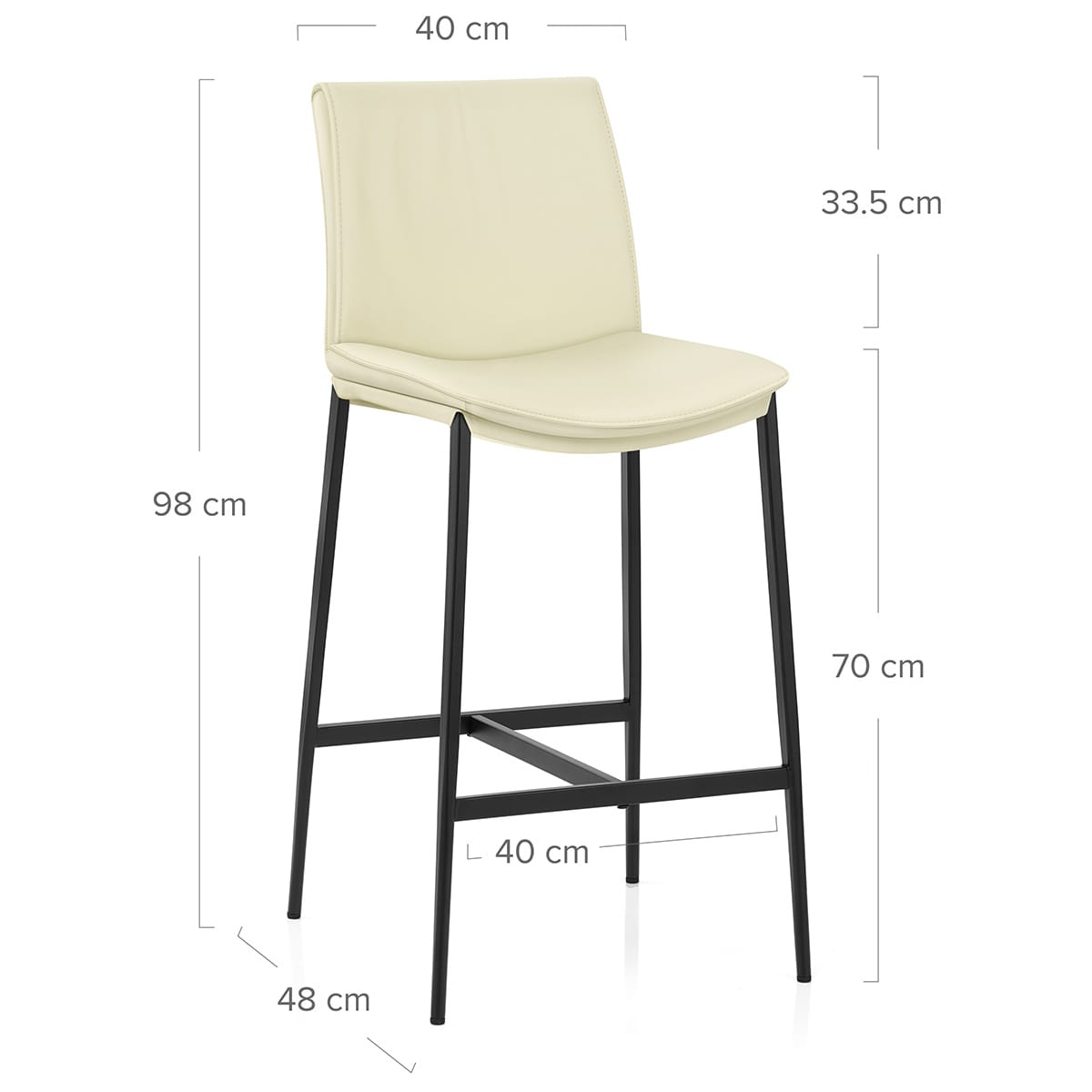 Barhocker Echtleder - Addison Beige