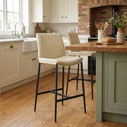 Barhocker Echtleder - Addison Beige