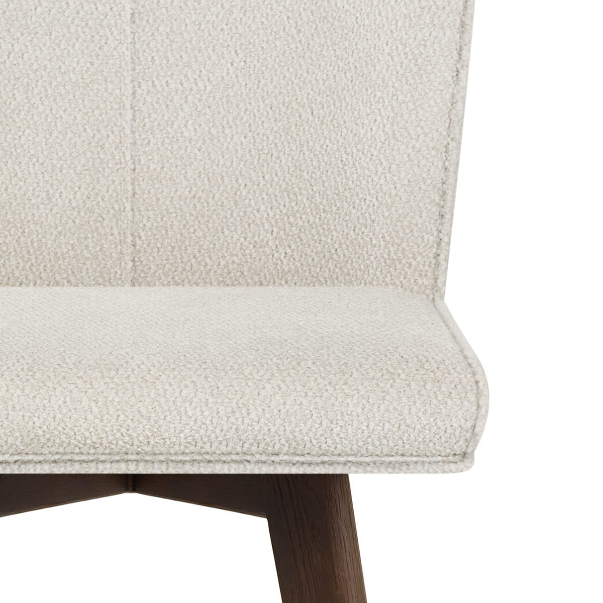 Dunkelholz-Stoffbarhocker - Aldo Beige